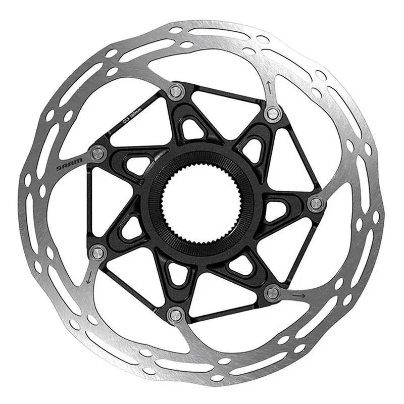 SRAM Centerline 2-piece Rounded 180mm CL DB Rotor in Black/Silver