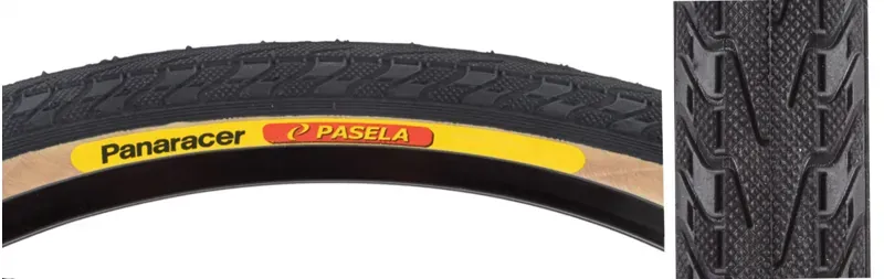 Panaracer Pasela Wired 27x1 1/4-inch Commuter Tire in Black/Yellow