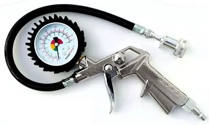 Prestacycle Air Compressor Inflator Tool in Silver