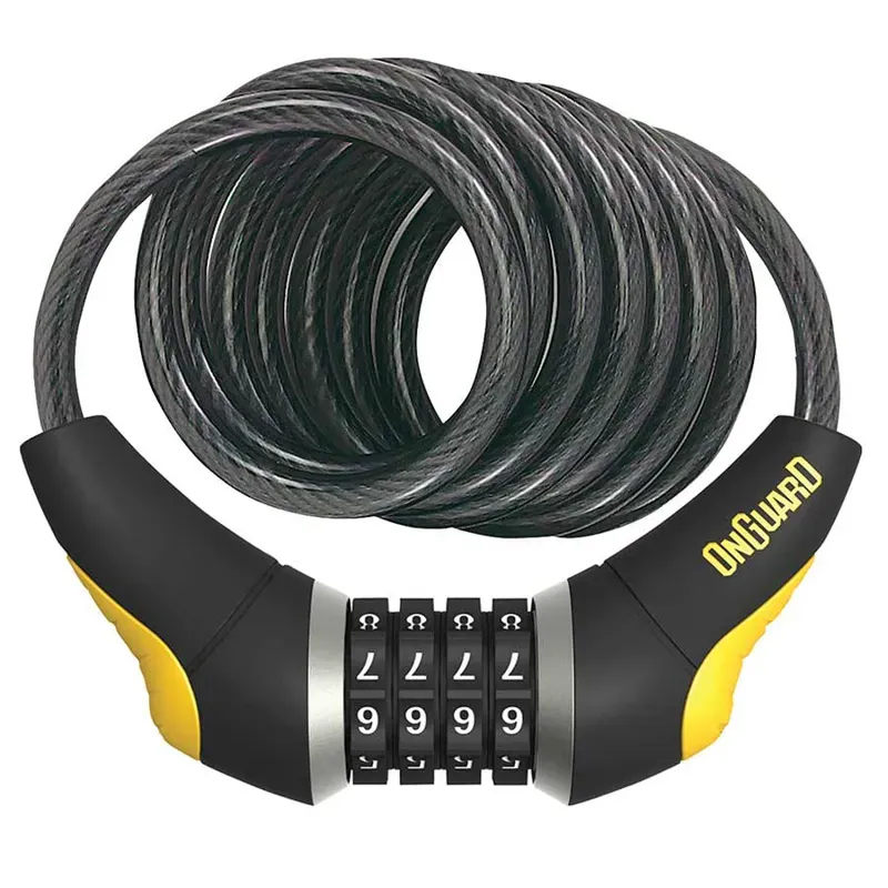 Onguard Doberman 15mm 6ft Combo Cable with Lock in Black