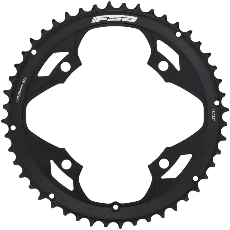 FSA Omega/Vero Pro 50t 120-bcd N-11 Alum. Road Dbl. Chainring in Black