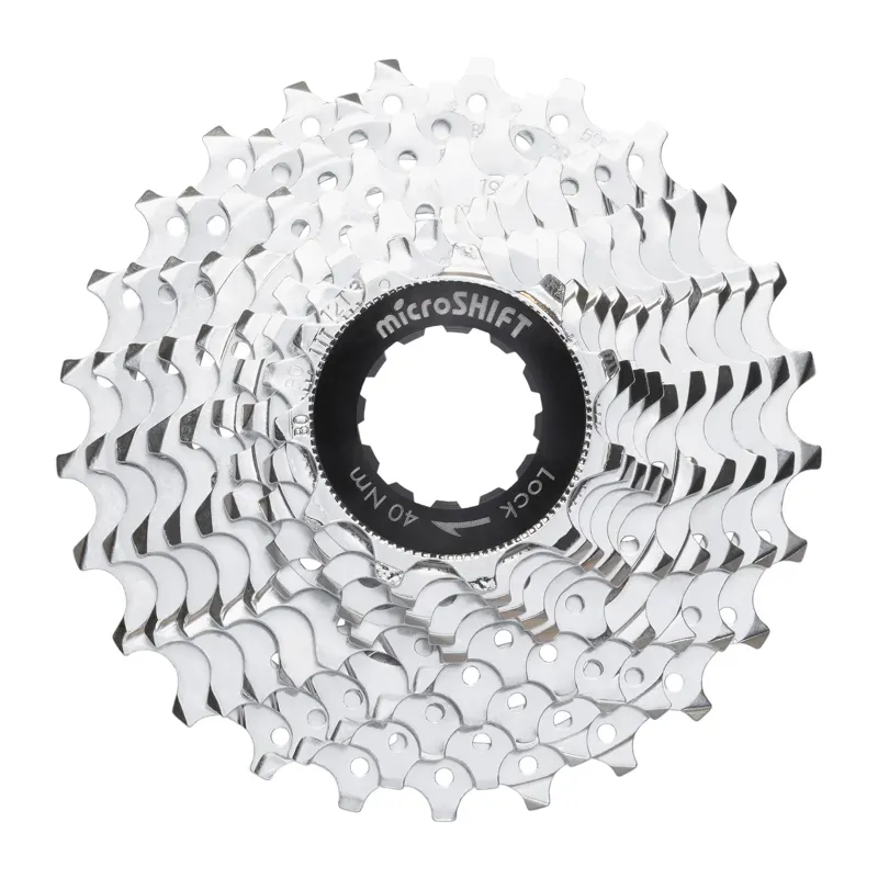 Microshift H10 10 Speed 11-34t Cassette in Chrome Plated Silver