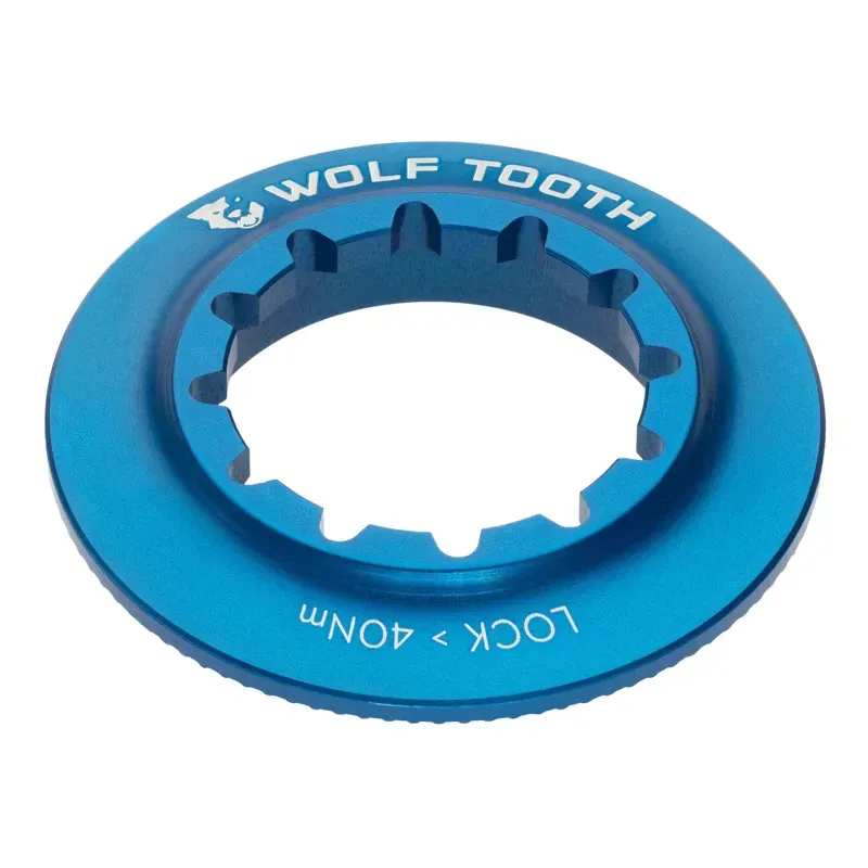 Wolf Tooth Centrelock Rotor Internal Spline Lockring in Blue