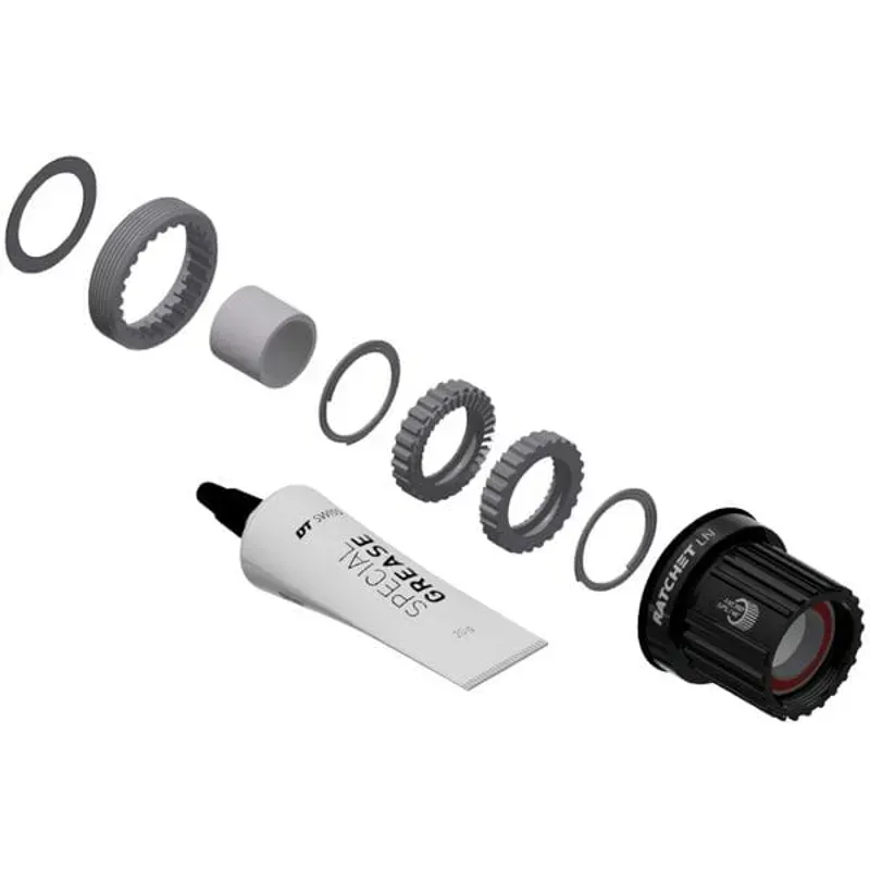 Hub Cass Body Dt Upgrade Kit 3-Pawl To Ratchet Ln Aly Microspline Black 36t