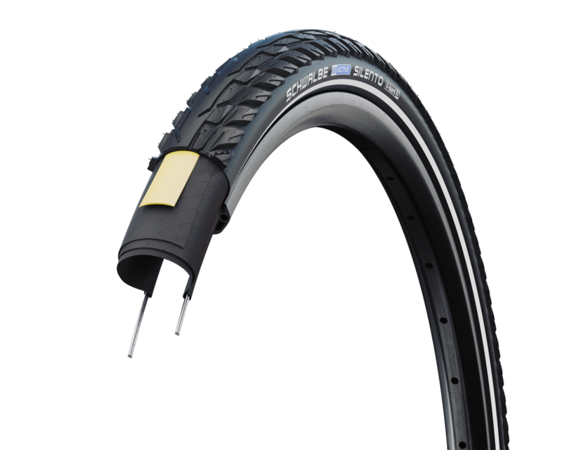 Schwalbe Silento Tire - 26 X 1.75 Clincher Wire Black K-Guard SBC Black 26 x 1.75-1