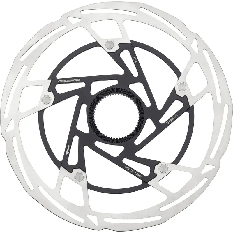 Jagwire Pro LR2 160mm Center Lock Disk Brake Rotor in Silver/Black