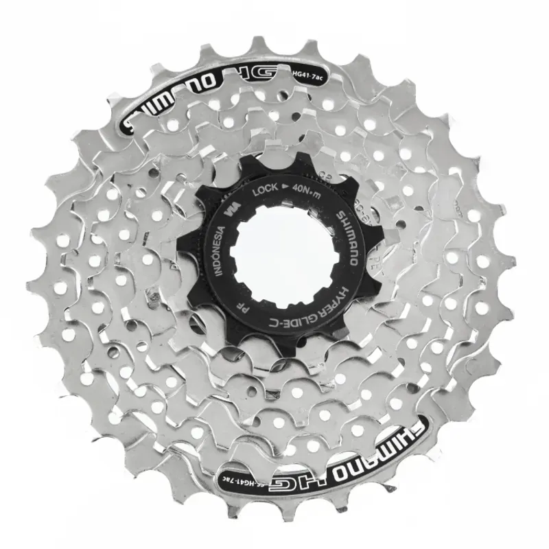 Shimano CS-HG41 8-Speed 11-30-tooth Cassette in Silver