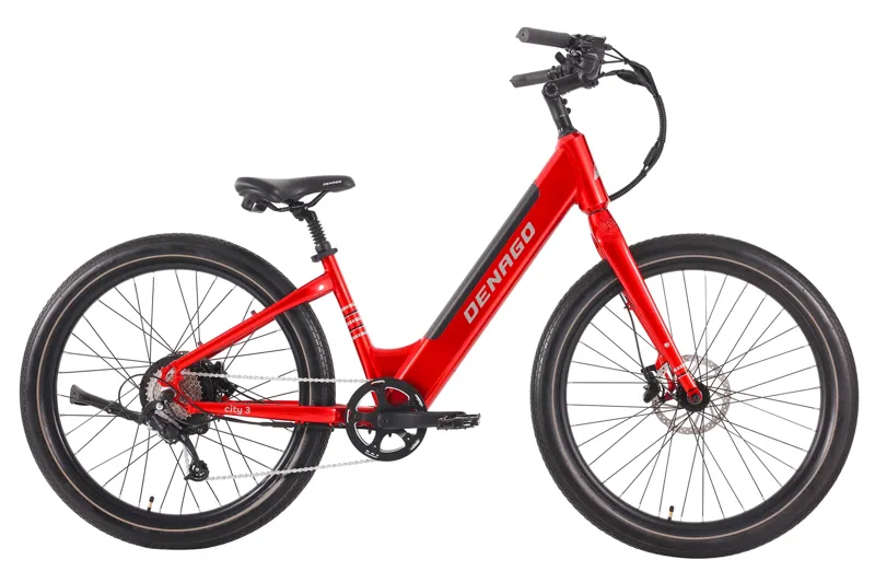 Denago City 3 Step-thru eBike L/XL - Red