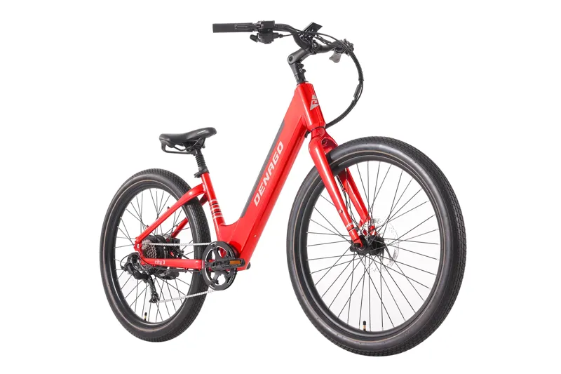 Denago City 3 Step-thru eBike L/XL - Red-1