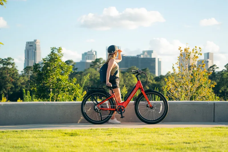 Denago City 3 Step-thru eBike L/XL - Red-11