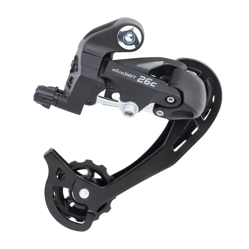 Microshift M26C 7/8 Speed Long Cage Freewheel Rear Derailleur in Black
