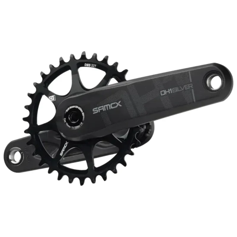 Samox Silver DH-1 C-set 160mm 3-Bolt DM 34t 28.99mm Chainring in Black-4