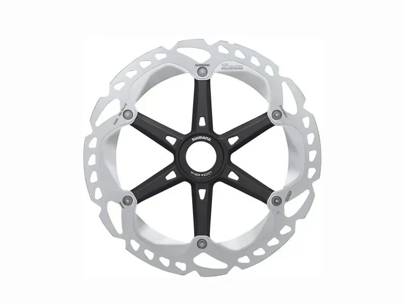 Shimano Deore XT RT-MT800-M Disc Brake Rotor with External Lockring - 180mm Center Lock Silver/Black-2