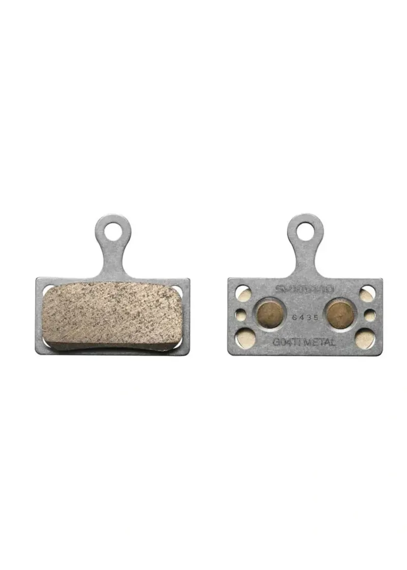Shimano G04Ti Disk Brake Pads and Spring Metal Compound in Silver