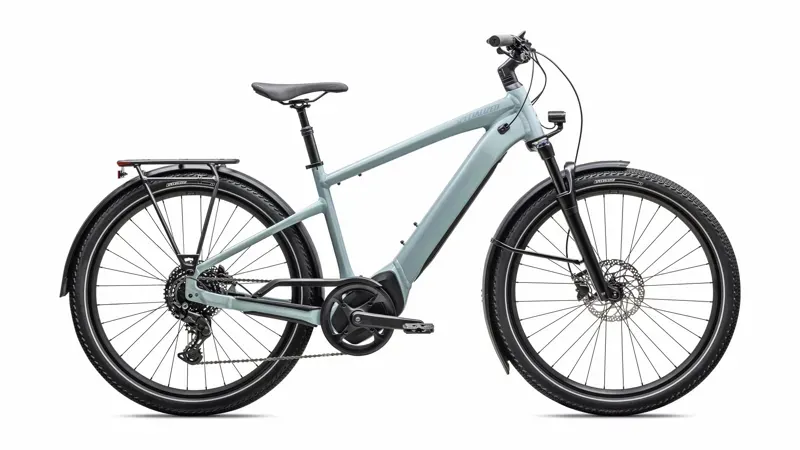 Specialized Turbo Vado 4.0 Hybrid Bike in Satin Seafoam/Lapis Pearl/Glacial Metallic