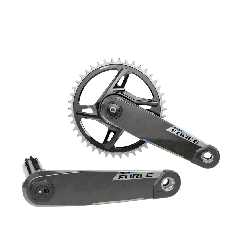 SRAM Force 1x XPLR AXS Power Meter Wide Crankset - 165mm 12/13-Speed 42t 8-Bolt Direct Mount DUB PM Spindle Carbon E1 Carbon-2