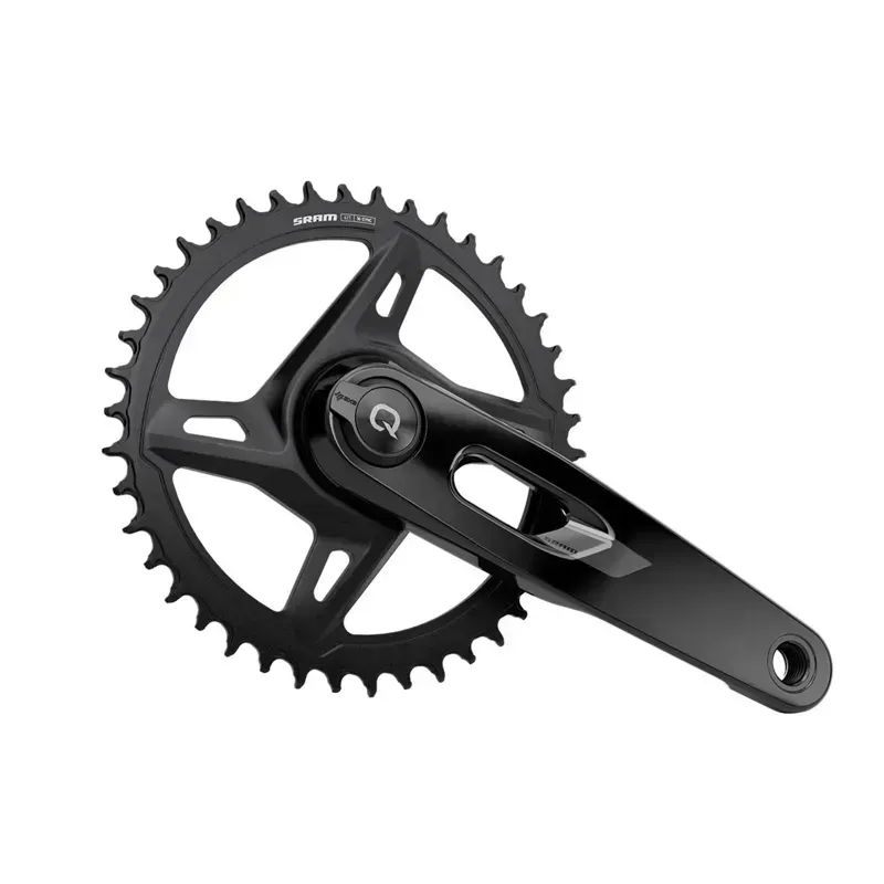 SRAM Rival 1x XPLR AXS Power Meter Wide Crankset - 165mm 12/13-Speed 42t 8-Bolt Direct Mount DUB PM Spindle Black E1 Black