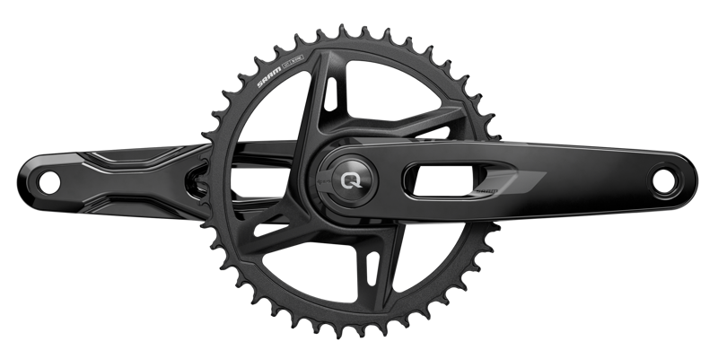 SRAM Rival 1x XPLR AXS Power Meter Wide Crankset - 165mm 12/13-Speed 42t 8-Bolt Direct Mount DUB PM Spindle Black E1 Black-1