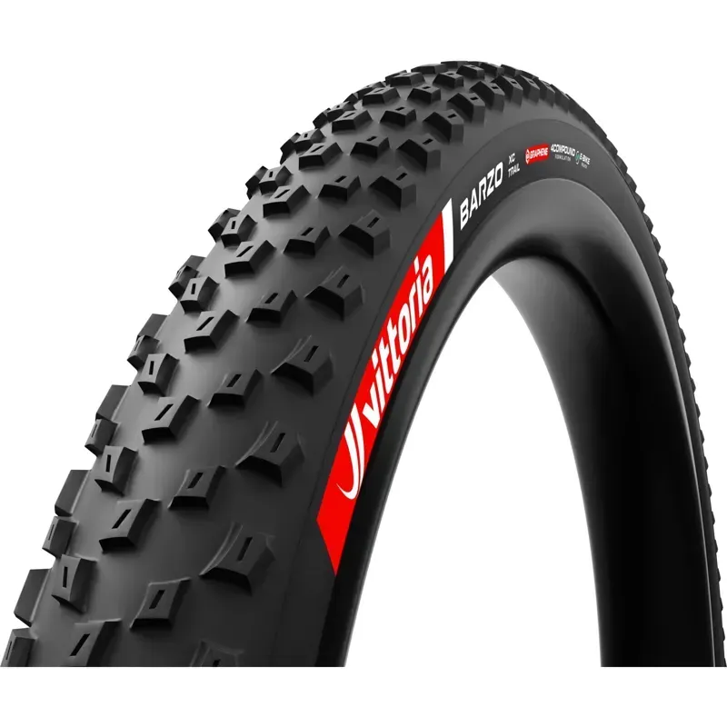 Vittoria Barzo Tire - 29 X 2.4 Tubeless Folding Black 4C XC Trail TNT Graphene G2. 0 Black 29 x 2.40