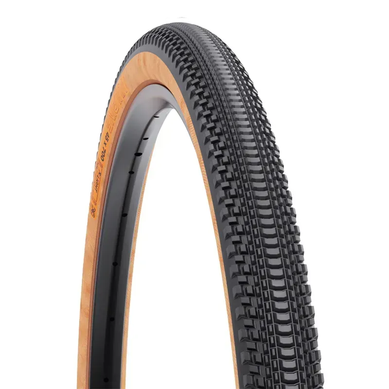 WTB Vulpine Tire - 700 X 45 TCS Tubeless Folding Black/Tan Light/Fast Rolling Dual DNA SG Black/Tan 700 x 45-1