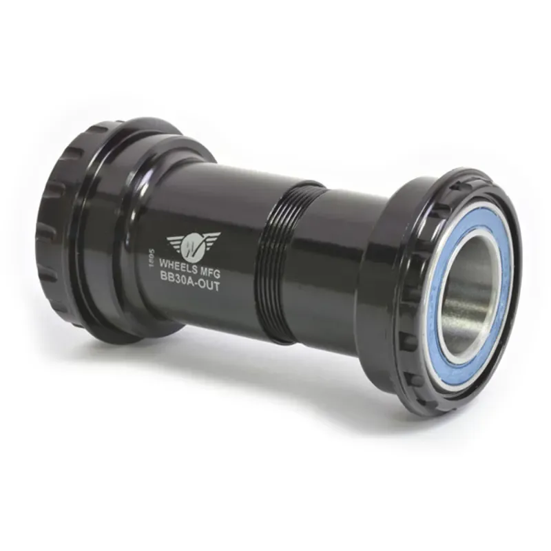 Wheels Manufacturing BB30A Outboard Bottom Bracket For 24mm Cranks (Shimano) With Angular Contact Bearings Black