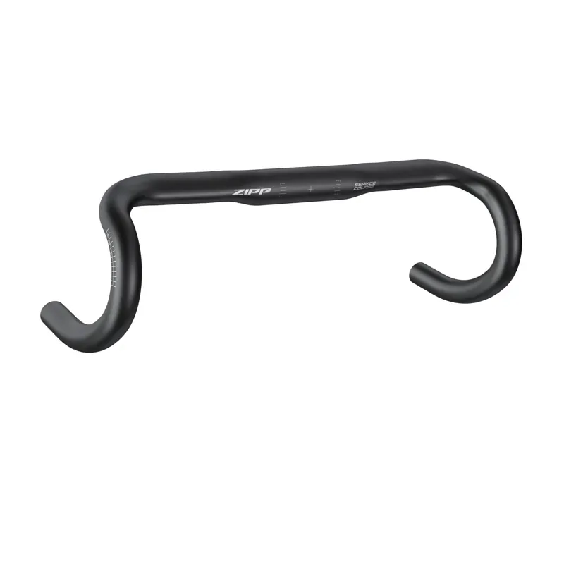 AM Zipp Handlebar Drop Service Course 70 Ergonomic Top 40cm Center to Center Bead Blast Black with Etched Logo B2
