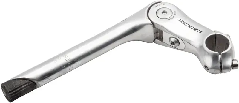 Zoom Quick Comfort 100/25.4mm Cl. 80-150-deg Adj. Quill Stem in Silver